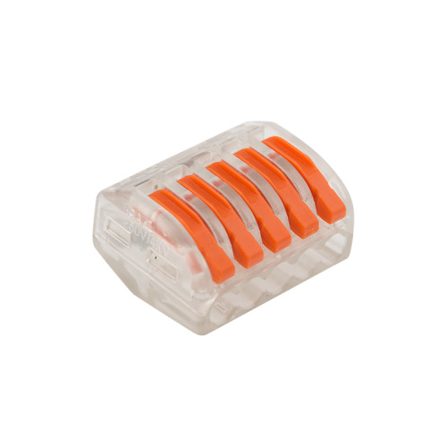 Универсальная многоразовая 5-проводная клемма REXANT (0,08-2,5 (4) мм²) 40шт. прозрачные купить за 52 руб. в Новосибирске