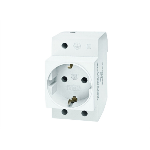 Розетка на DIN рейку РАр10-3-ОП Shuko с заземляющим контактом TDM SQ0209-0001 купить за 344 руб. в Новосибирске