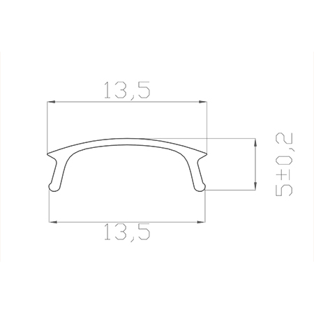 Рассеиватель для профиля матовый 16 REXANT, 2 метра, цена за штуку купить за 0 руб. в Новосибирске