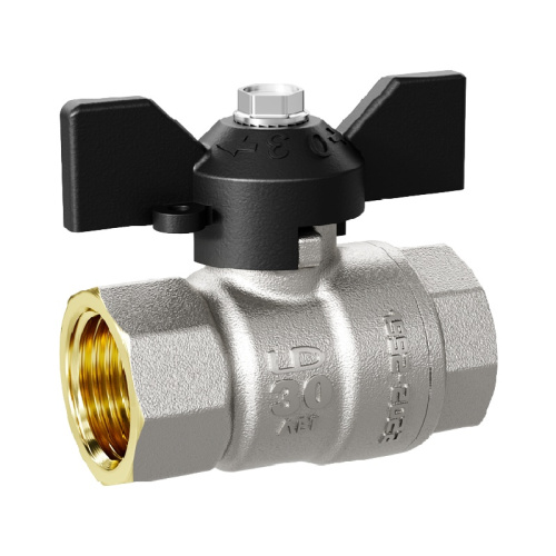 Кран шаровый PN40 1" В/В бабочка, тов-102726 купить за 1&nbsp;017 руб. в Новосибирске