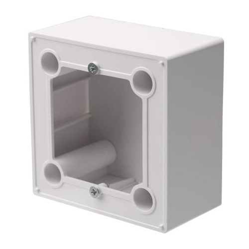 Бокс для накладного монтажа электроустановочных изделий, глубина 43 мм, белый REXANT купить за 411 руб. в Новосибирске