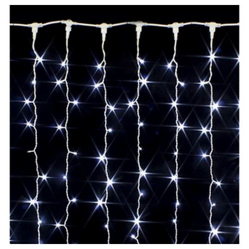 Гирлянда светодиодная «Занавес» CL-320W, 3*2,5м, 320 LED, ХОЛ.белый, прозр. шн. 2,5м,220в, IP20, Funray купить за 0 руб. в Новосибирске