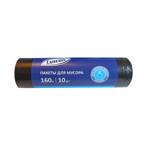 Мешки для мусора ПСД 160л 40мкм 10шт/рул черный 80x102см Luscan, 1633462 купить за 213 руб. в Новосибирске