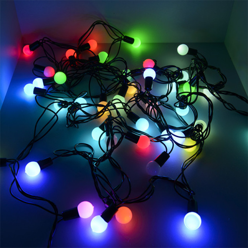 Гирлянда светодиодная "Шарики" BL-550M, 40 LED, 5м, мультицвет,черный шнур (18158) купить за 390 руб. в Новосибирске