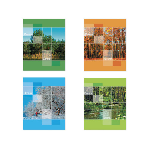 Тетрадь А5,  48л, кл. скрепка, мел.картон, офсет №2 ВРЕМЕНА ГОДА, STAFF, 402323, ГОБ292 купить за 0 руб. в Новосибирске