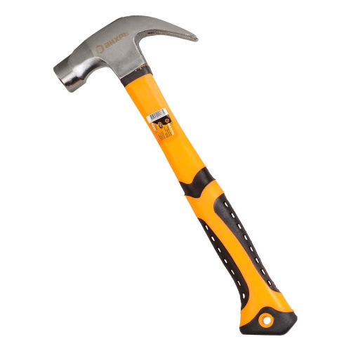 Молоток - гвоздодёр "ВИХРЬ", 450гр., фиберглассовая двухкомпонентная ручка, с магнитом. 73/6/8/8 купить за 752 руб. в Новосибирске