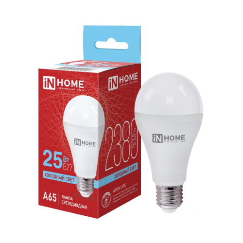 Лампа светодиодная LED-A65-VC 25Вт 230В Е27 6500К 2250Лм IN HOME купить за 159 руб. в Новосибирске