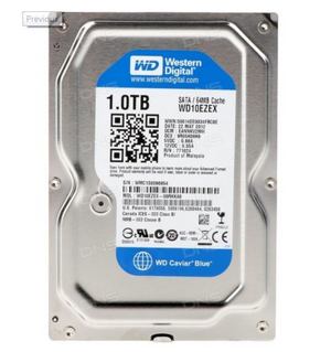 Жесткий диск 1 ТБ WD Blue [WD10EZEX],  [SATA III, 6 Гбит/с, 7200 rpm, кэш память - 64 МБ] купить за 0 руб. в Новосибирске
