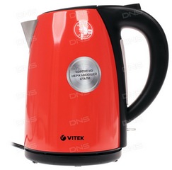 Электрочайник Vitek VT-7026 CR красный [нержавеющая сталь, 1.7 л, 2200 Вт, фильтр, скрытый нагревательный элемент] купить за 0 руб. в Новосибирске