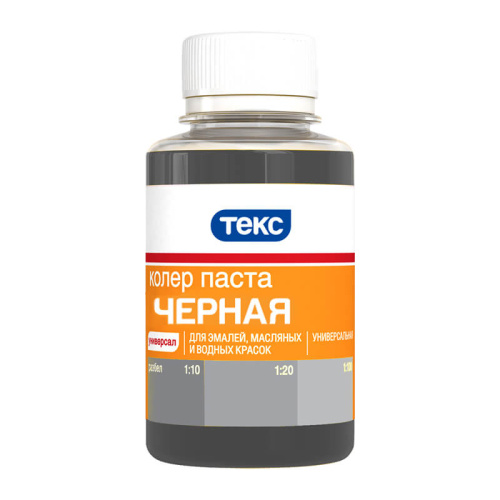 Колер для краски Текс универсальный чёрный (0,1 л), тов-023405 купить за 141 руб. в Новосибирске