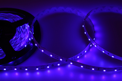 LED лента открытая, IP23, SMD 3528, 60 диодов/метр, 12V, 4.8w/m (синяя) купить за 88 руб. в Новосибирске