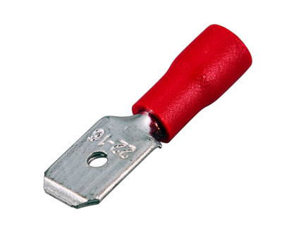 КЛЕММА ПЛОСКАЯ изолированная (штекер)  0.5-1.5мм²  (VM1.25-250)  REXANT купить за 10 руб. в Новосибирске