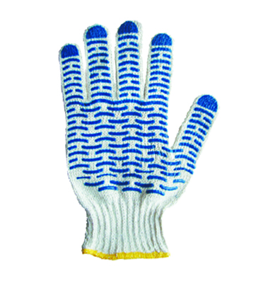 Перчатки Х/Б с покрытием ПВХ (Волна), 5 нитей, 54-56гр. купить за 46 руб. в Новосибирске