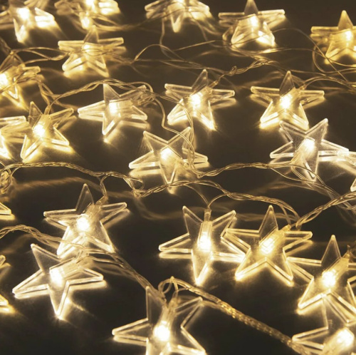 Гирлянда светодиодная "Созвездие", SE-STAR-440WW, 220В, 4м, 40LED, теплый белый, прозр шнур 3м, Funray, 2656 купить за 542 руб. в Новосибирске
