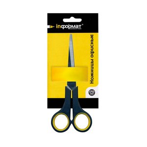 Ножницы 170мм inФОРМАТ пластик. ручки с резиновыми вставками, арт. SO1704, ГЖА147 купить за 136 руб. в Новосибирске