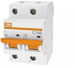 Автоматический выключатель TDM ВА47 - 100 2P  100А 10кА хар-ка C (SQ0207-0066) купить за 0 руб. в Новосибирске