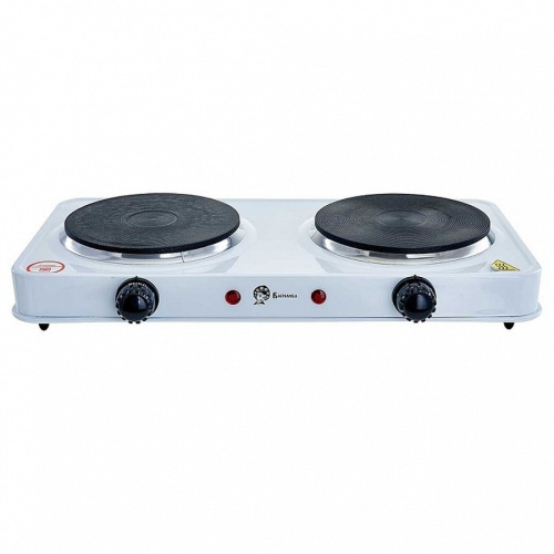 Эл. плитка "Василиса" ВА-903 2-конф. ЧУГУН белая 2000Вт, терморегулятор купить за 2 484 руб. в Новосибирске