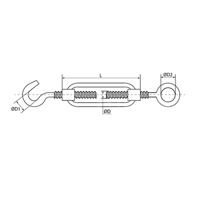 Талреп крюк-кольцо DIN 1480, М8  (уп 50шт) купить за 168 руб. в Новосибирске