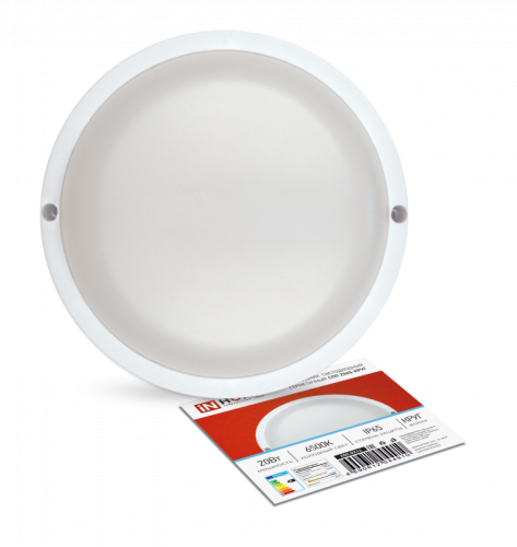 Светильник светодиодный герметичный СПП 2065-КРУГ 20Вт 6500К 1800Лм IP65 155мм IN HOME купить за 217 руб. в Новосибирске