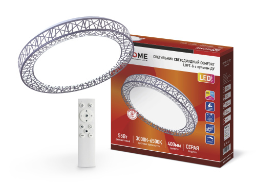 Светильник светодиодный COMFORT Loft-G 55Вт 230В 3000-6500K 4400Лм 400x100мм с пультом ДУ IN HOME купить за 0 руб. в Новосибирске