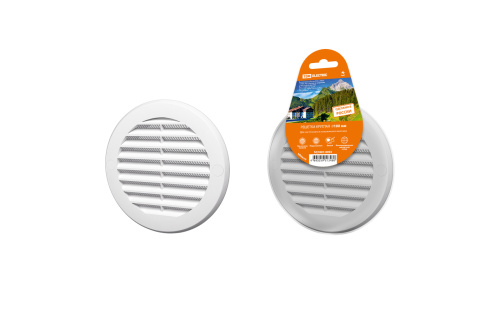 Решетка круглая с москитной сеткой, с фланцем d100, внеш. D136, бел. TDM, SQ1807-0092 купить за 151 руб. в Новосибирске