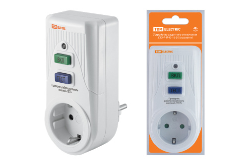 Устройство защитного отключения УЗО-Р-IP40-16-30 (в розетку) 16А 30мА IP40 TDM SQ1512-0002 купить за 0 руб. в Новосибирске