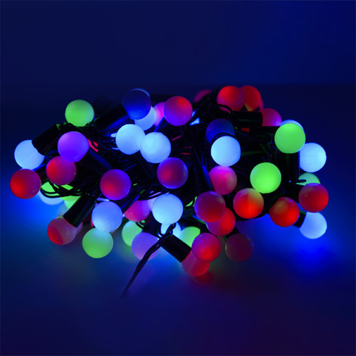 Гирлянда светодиодная уличная "Шарики", SE-BL-10100M,10M,100LED,мульт(3цв.),IP44,черн.шн.1,5м,СОЕД,Funray, 2637 купить за 0 руб. в Новосибирске