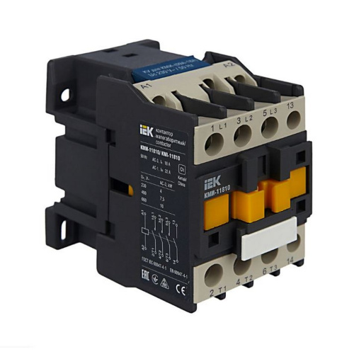 Контактор КМИ-11810 18А 230В/АС3 1НО ИЭК, KKM11-018-230-10 купить за 1&nbsp;356 руб. в Новосибирске