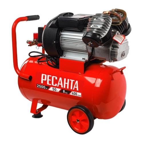 Компрессор воздушный КП-50/400М Ресанта, 50 литров, 2500Вт, 74/7/6 купить за 24&nbsp;373 руб. в Новосибирске