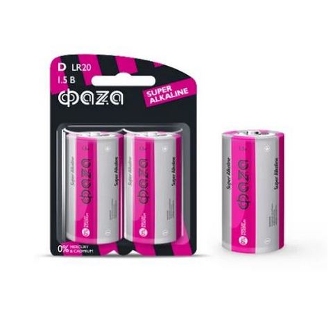 Батарейка LR20  ФАZA Super  Alkaline  BL-2 купить за 163 руб. в Новосибирске