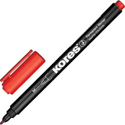 Маркер перманентный KORES красный 1 мм, 282355 купить за 97 руб. в Новосибирске
