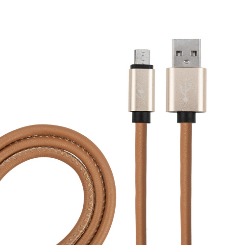 USB кабель micro USB, коричневый эко-кожа, 1 метр REXANT купить за 0 руб. в Новосибирске