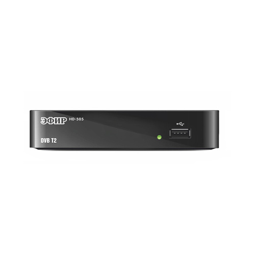 Ресивер эфирный (приставка ТВ) DVB-T2 HD HD-505, пластиковый корпус, дисплей, чипсет Ali3821P, Эфир купить за 0 руб. в Новосибирске