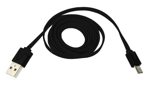 USB кабель универсальный microUSB шнур плоский 1 м черный REXANT купить за 300 руб. в Новосибирске