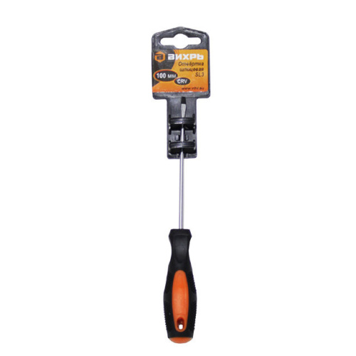 Отвёртка шлицевая "ВИХРЬ" SL3, 100 мм 73/6/2/7 купить за 96 руб. в Новосибирске
