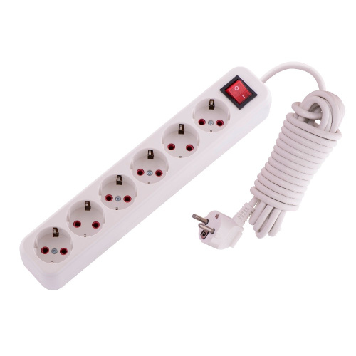 720-0605-602 LILA Удлинитель с/з 6 вх. 5 м. с вык. (3500Вт) купить за 1 539 руб. в Новосибирске