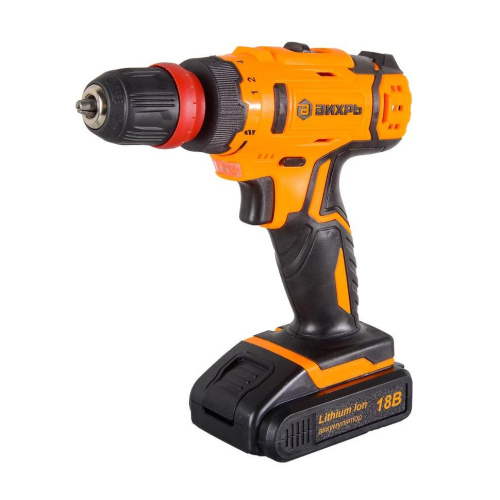 Дрель-шуруповерт аккумуляторная ДА-18Л-2КC (2,0 А/ч) Вихрь, шт, 72/14/34 купить за 5&nbsp;211 руб. в Новосибирске