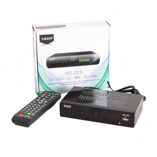 Ресивер эфирный (приставка ТВ) DVB-T2 HD HD-225, металл, дисплей, DOLBY, GX3235S, кабельное ТВ DVB-C, Эфир купить за 0 руб. в Новосибирске