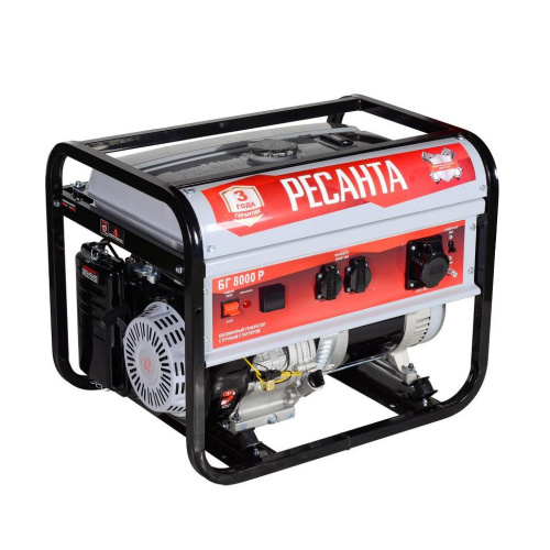 Генератор бензиновый БГ 8000 Р Ресанта ( генератор 7 кВт ) 64/1/47 купить за 52&nbsp;662 руб. в Новосибирске