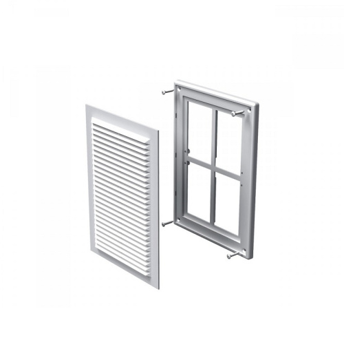 Решетка разъемная 251х182мм (МВ 125с) с москит. сеткой, пластик, белая, НАШ ВЕНТ, тов-214081 купить за 277 руб. в Новосибирске