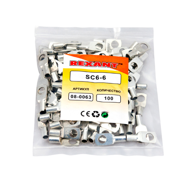 НАКОНЕЧНИК КОЛЬЦЕВОЙ D6mm  REXANT купить за 10 руб. в Новосибирске