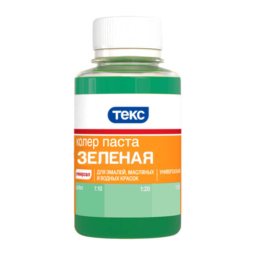 Колер для краски Текс универсальный зелёная (0,1 л), тов-023385 купить за 126 руб. в Новосибирске