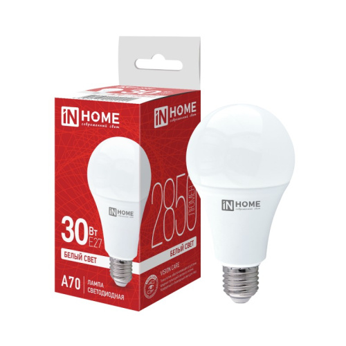 Лампа светодиодная LED-A70-VC 30Вт 230В Е27 4000К 2700Лм IN HOME купить за 0 руб. в Новосибирске
