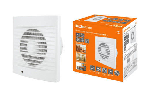 Вентилятор бытовой настенный 150 С TDM, SQ1807-0003 купить за 2&nbsp;283 руб. в Новосибирске