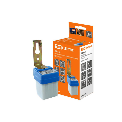 Фотореле ФРЛ-01 10Лк 6А  1320 Вт, IP44 TDM (SQ0324-0001) купить за 404 руб. в Новосибирске