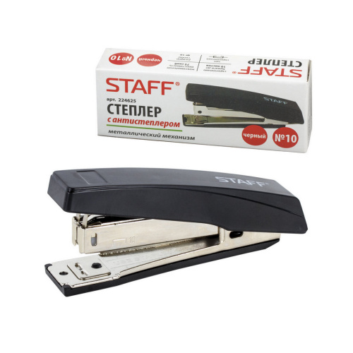 Степлер №10 10л STAFF, с антистеплером, арт. 224625 купить за 82 руб. в Новосибирске