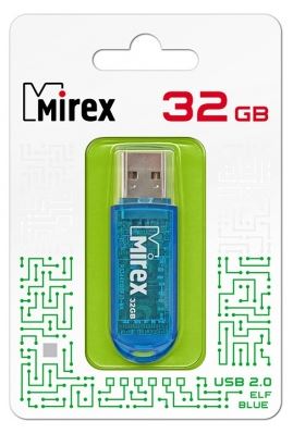 USB 2.0 Mirex  ELF BLUE (32Gb) ecopack купить за 0 руб. в Новосибирске
