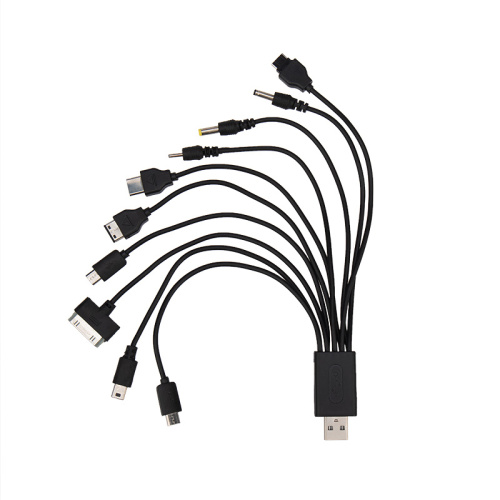 USB кабель 10в1 microUSB/miniUSB/30 pin/LG Chocolate/Samsung/SonyEricsson/DC 3.5/4.0/Nokia купить за 306 руб. в Новосибирске