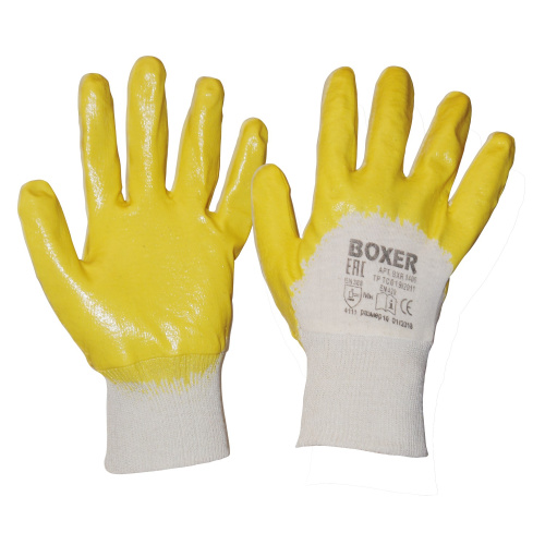 Перчатки BOXER® с облегченным нитриловым покрытием, полуобливные, манжета, арт. BXR1400 р.10 купить за 0 руб. в Новосибирске
