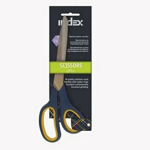 ГЖА142 Ножницы 181мм  INDEX эргономичные пластик. ручки, ассорти, европодвес, арт. ISC202 купить за 0 руб. в Новосибирске